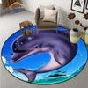 Океанические дельфины ковер 3D морской организм круглый противоскользящий коврик для спальни напольное компьютерное кресло украшение дома