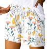 Women's Casual Summer Elastic Beach Shorts Print Casual Shorts