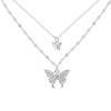 Light Luxury Small Pendant Necklace Exquisite Clavicle Chain Shiny Butterfly Necklace Ladies Gift