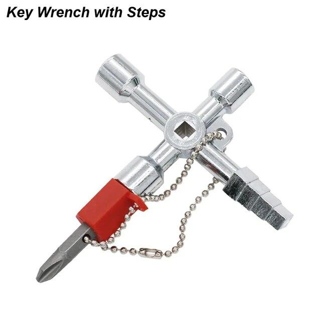 Многофункциональный водопроводный треугольный ключ, сантехнический гаечный ключ, квадратный треугольный поезд, электрический шкаф, шкаф для лифта