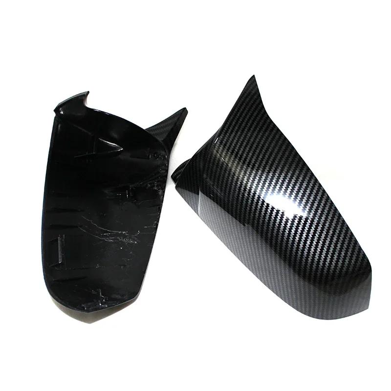 Для BMW 5 6 7 серии E60 E61 E63 E64 F06 F07 F10 F11 F13 F01-F04 узор из углеродного волокна черное боковое крыло крышка зеркала заднего вида