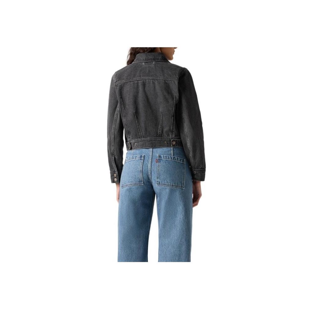 Куртка Levis Slim Fit на молнии с длинным рукавом Женские куртки Черный 001W8-0001