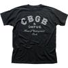 Men T Shirt for Summer CBGB & OMFUG Home of Underground Rock Punk NYC Club Black Cotton T-shirt