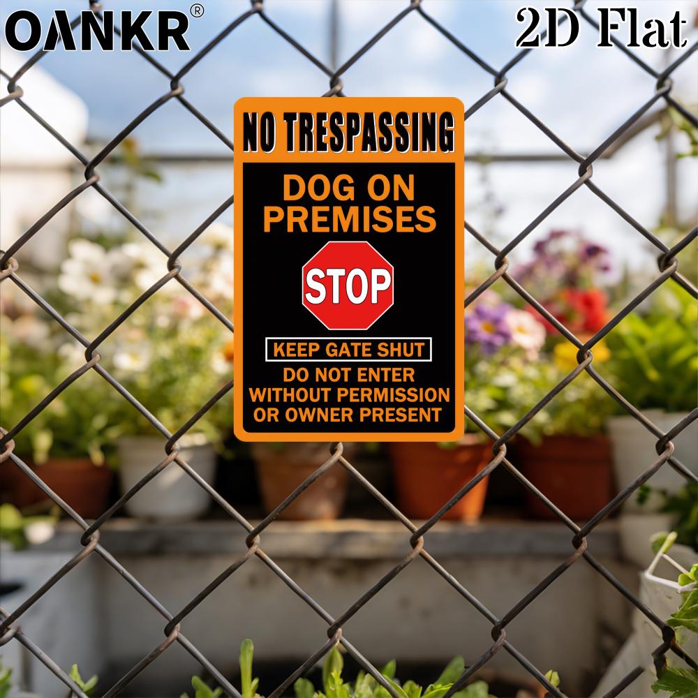 Vintage No Trespassing Metal Tin Sign Retro Dog On Premises Metal Signs for Man Cave Farm Garden Home Wall Decor Plaque