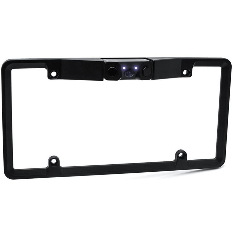 Car License Plate Frame Parking Sensor Radar Rearview Backup Camera Night View