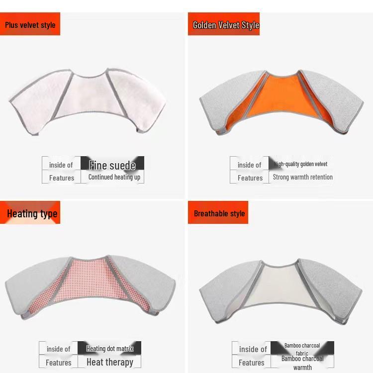 Самонагревающаяся накидка для плеч и шеи: Теплый, Утолщенный Чистый Хлопок, Горячий Компресс для Зимней Защиты от Холода - Унисекс