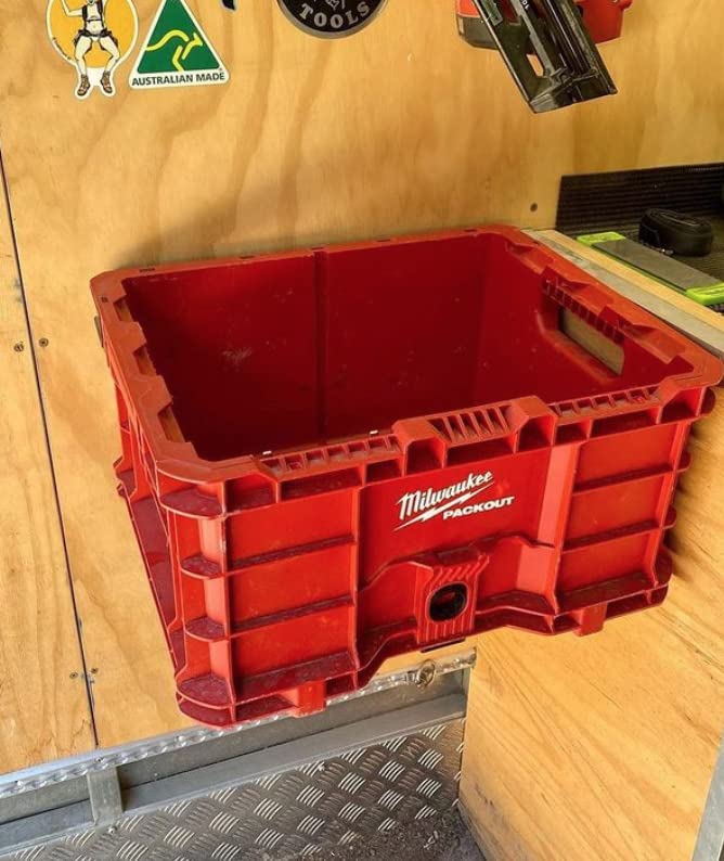 StealthMounts Кнехты Ножки Кнехты Система хранения ящика для инструментов Крепится где угодно Совместимо с Milwaukee Packout 'n' (6 упаковок) (красный)