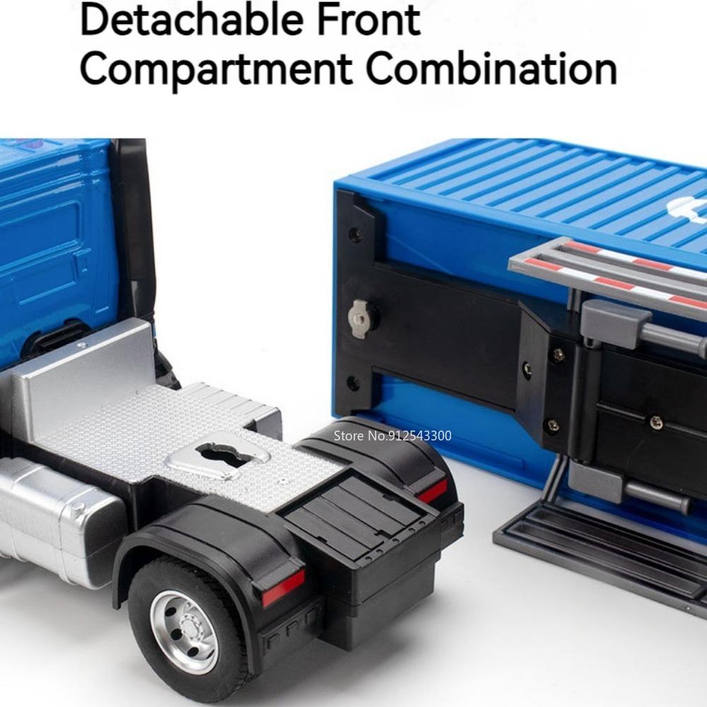 1:24 Инженерный автомобиль Сплав Литой под давлением Игрушечная модель автомобиля Звук Свет Съемный кузов Игрушка для ребенка Подарок на день рождения Коллекция Украшение