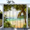 Песчаные пляжи Гавайев и морская природа 3D цифровая печать солнцезащитная штора гостиная спальня украшение дома 2 панели