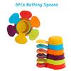 Игрушки для купания малыша, Набор лодочка и ложки для stacking, Подарок для раннего развития интеллекта, Радужная stacking-чашка Складная башня Игрушка для малыша