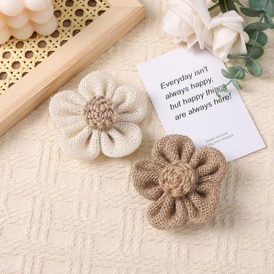 Имитация льняной розы, праздничный льняной декоративный цветок, сделай сам, льняная роза, свадебное украшение, цветок