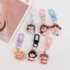 Chubby Girl Cartoon Resin Keychain Creative Little Metal Keyring  Bag Accessories