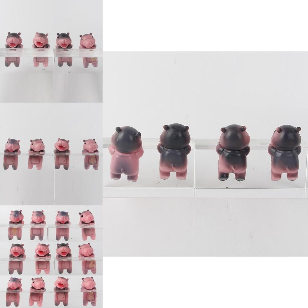 Милый и забавный игрушечный гиппопотам, аксессуары для модели автомобиля, сюрприз в слепой коробке, коллекционные предметы