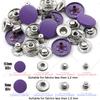 12.5/15Mm Metal Buttons Leather Snap Fasteners Round Duty Sewing Accessories Color Button For Clothes Jackets Bags Leathercrafts