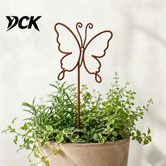 Unique Plant Accessories for Pots Cat-Shaped Trellis, 12 Inch Cute Animal Support, Decorative Shaped Support Bird Deer Butterfly Metal Trellis