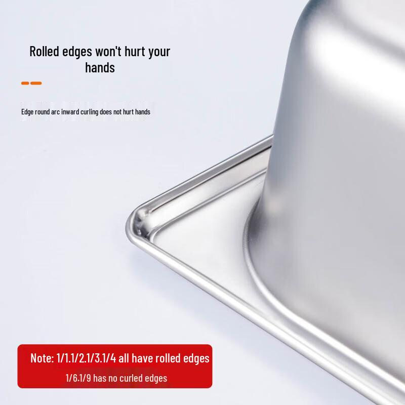 Chu Rong 304 Stainless Steel Rectangular Food Pan