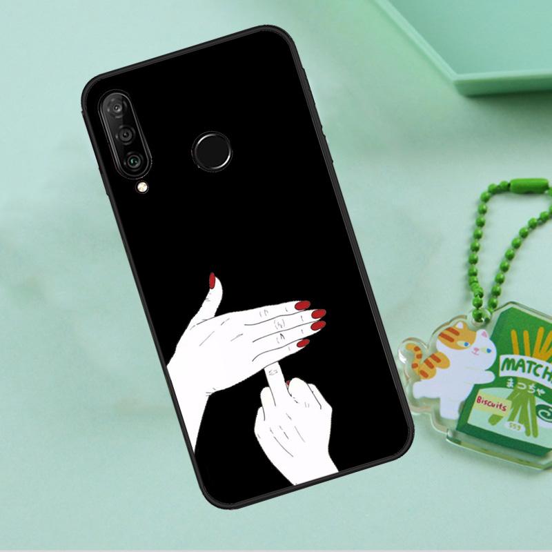 Девичьи Коды Рук Забавные Сигналы для Huawei Nova 10 9 SE 5T 12s 12i 11i Y91 Y90 Y60 Y70 Y72 Y61 P20 P40 P30 Lite P60 Pro Чехол
