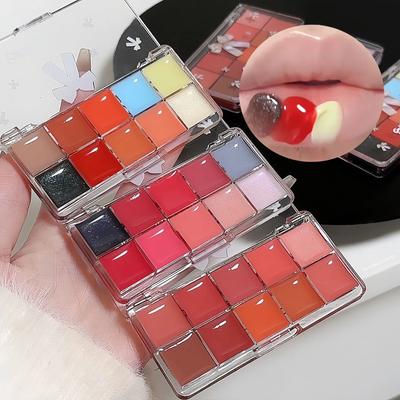 10-цветная желейная губная помада Mirror Crystal Lip Gloss Увлажняющий стеклянный блеск для губ с красным апельсином Масло для губ Бальзам для макияжа Sexy Plump