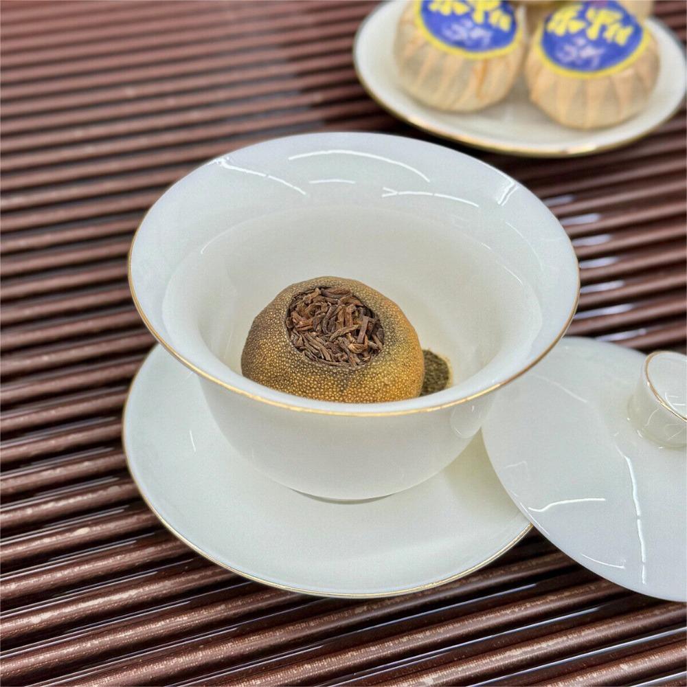 Чай пуэр с мандарином «Синьхуэй» с фруктовым ароматом, листовой выдержанный чай