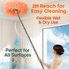 2M Multi-function Sweeper for Ceiling and Walls - Flexible, Suitable for Both Dry and Wet Use, Easy To Clean Floors, Tiles, Glass and Cars