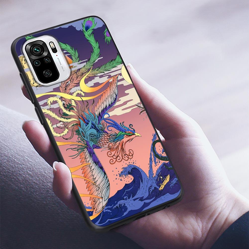 Силиконовый чехол для телефона Myth Legend Art Cat Fox Fish для Xiaomi Redmi Note 9 9T 10 10s 11 11s 11E 8 7 Poco M3 M4 Pro 5G