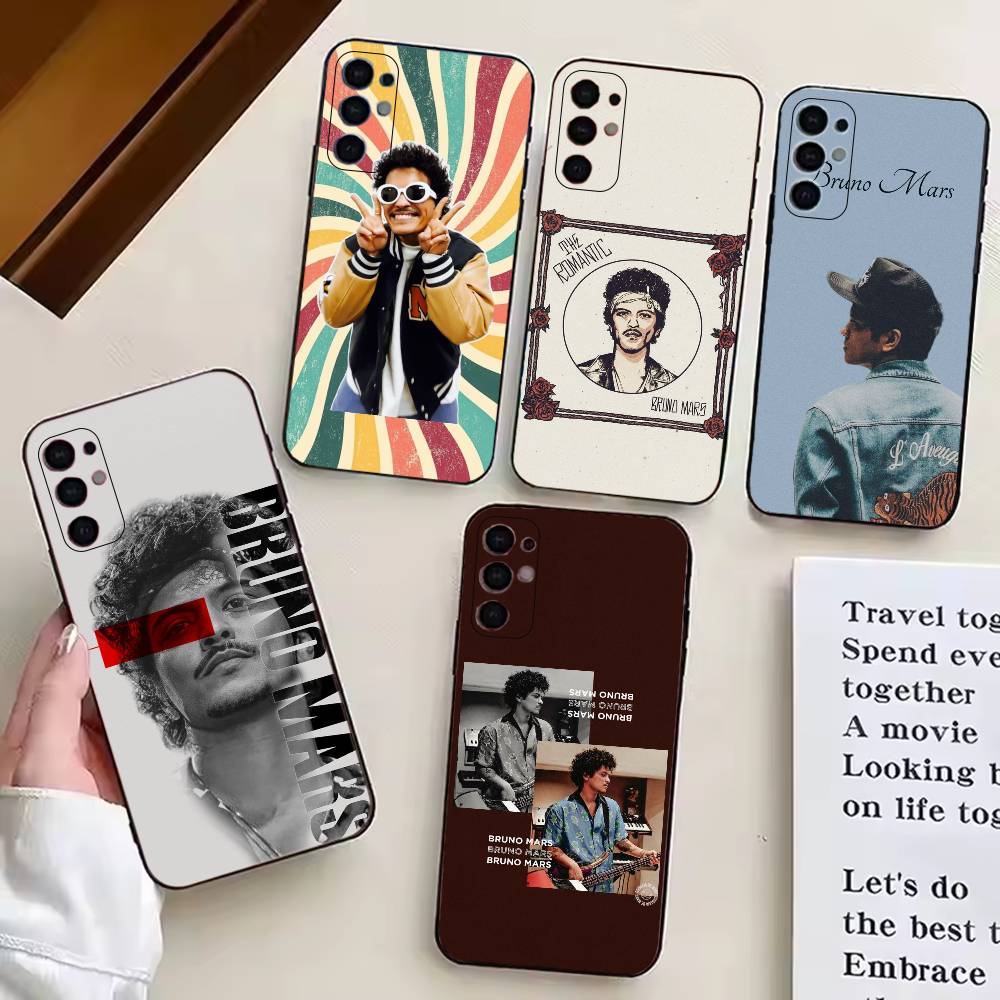 Чехол для телефона певца Бруно Марса Для Samsung S25,S24,S21,S22,S23,S30,Ultra,S20,Plus,Fe,Lite,Note,10, Черный чехол