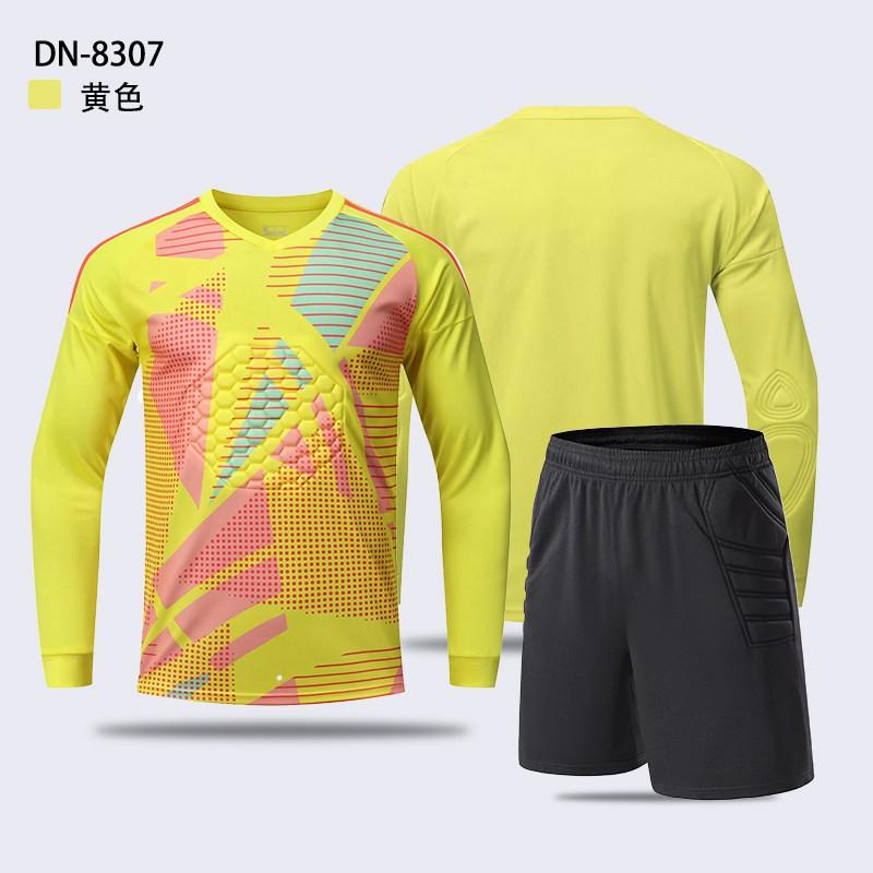 Professional Goalkeeper Uniform Set Long Sleeve Pants Anti-Slip Training Kit Adult Kids Soccer