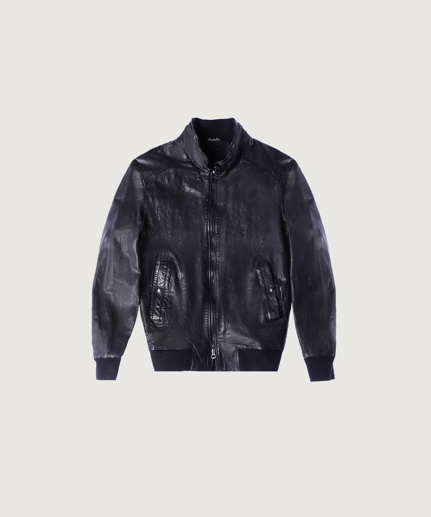 Panicale Car Leather Bomber [Navy]