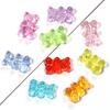 Yousheng 100 шт. разноцветные бусины в виде медведя прозрачные акриловые цветные бусины в виде медведя мини-подвески в виде медведя для браслета, ожерелья, сделай сам, ремесла, изготовление ювелирных изделий