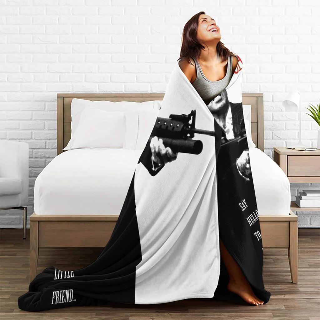 Scarface Tony Movie Blankets Soft Warm Flannel Throw Blanket Bedspread for Bed Living room Picnic Travel Home Sofa