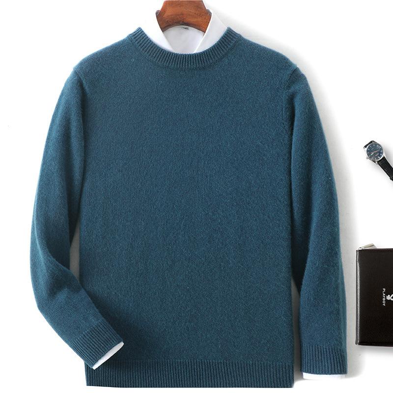 Новый кашемировый свитер утолщенный пуловер с полувысоким воротником с кашемировым свитером мужской внутри