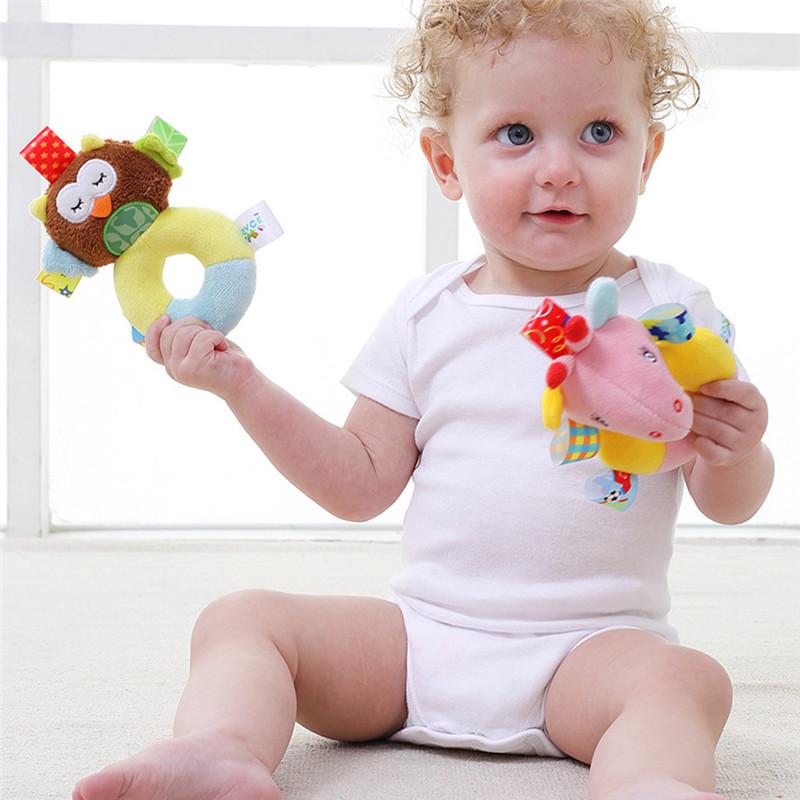 Ovce Baby Comfort Plush Toy Puzzle Bell Cloth Doll Color Label Rattle