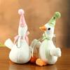 High-Quality Cute Cartoon Design Goose Keychain Soft Fluffy White Goose Keychain 20cm Animal Bag Charm For Friend Gift