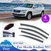 Car Windows Visor for Skoda Kodiaq NS7 2018~2024 2024 Side Sun Rain Guard Deflector Vent Smoke Cover Awnings Exterior Accessorie