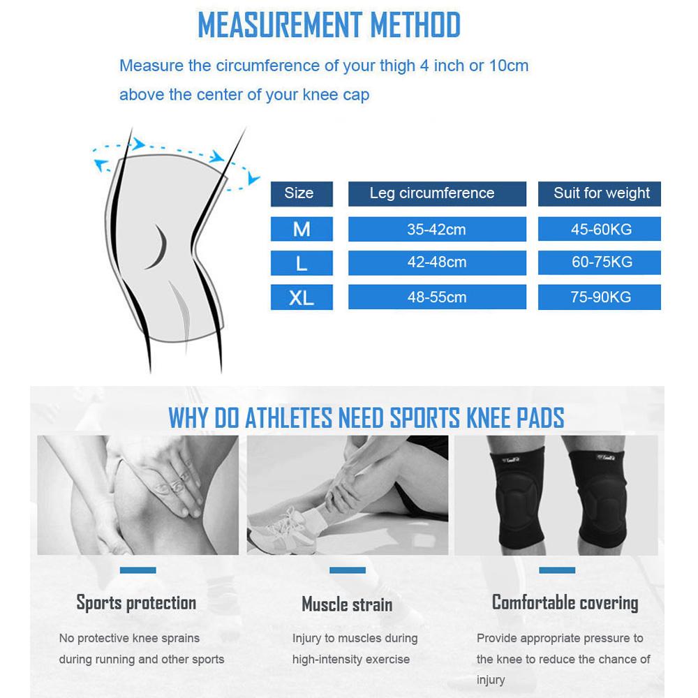 1 пара защитных наколенников для мужчин и женщин, рабочие наколенники для волейбола, толстые нескользящие наколенники, мягкие наколенники для танцев, йоги на коленях
