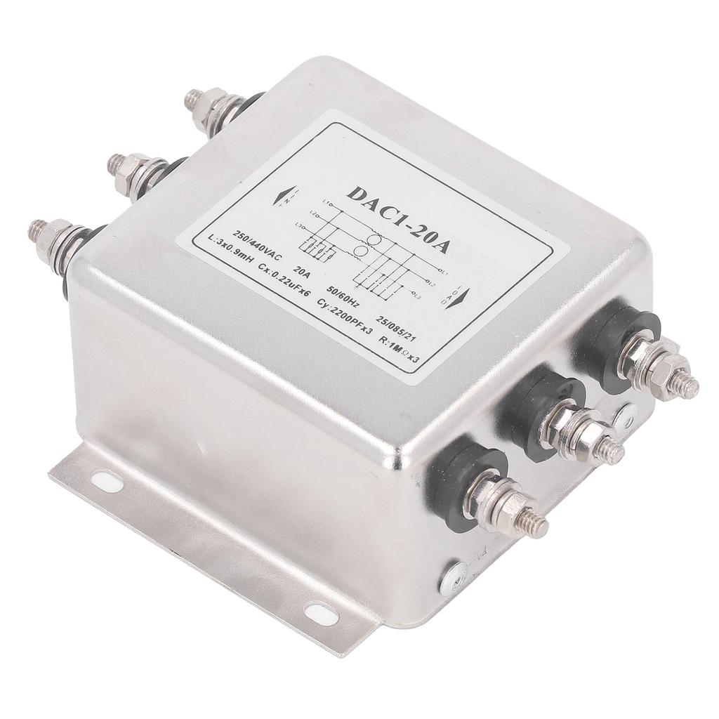 Фильтр электромагнитных помех 3 фазы 3 провода подавитель помех фильтр электромагнитных помех AC250V 440V 50 6