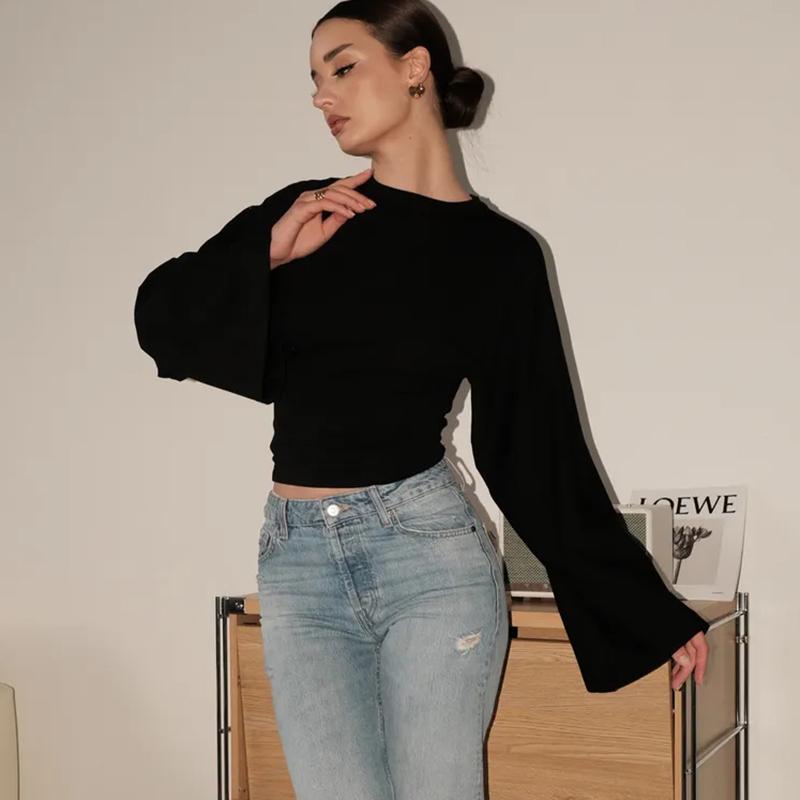 Черные Кружевные Футболки Женская Блузка 2026 Весна Стройные С Длинным Рукавом Футболки Уличный Повседневный Вечеринка Элегантный Модный Кружевной Рубашка Футболки Топ