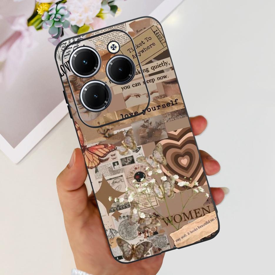 Чехол для Infinix Hot 40 Pro X6837 Милый Модный Чехол Мягкий Силиконовый Чехол для Телефона Для Infinix Hot 40i Hot40 Pro Hot40i Чехлы Бампер
