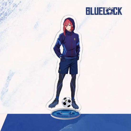 Модель подставки с синим замком, брелок для ключей Isagi Yoichi Bachira Meguru Kira Ryosuke Chigiri Hyoma, украшение для стоящего знака