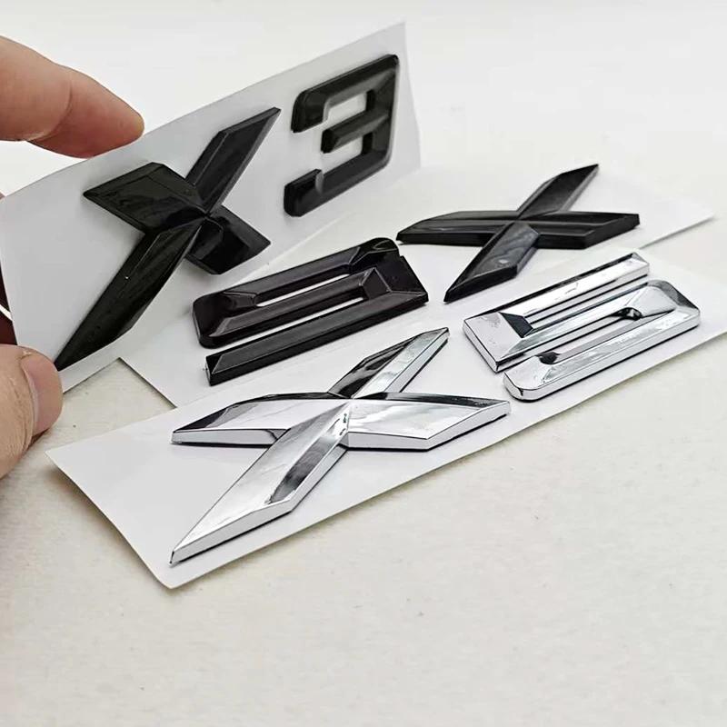 NEW 3D ABS Car Styling Logo X3 X5 Rear Trunk Badge Sticker Emblem Decals For BMW X3 X5 Auto Tail Accessories uw2