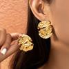 Fashion Fan-shaped Wrinkled Earrings
