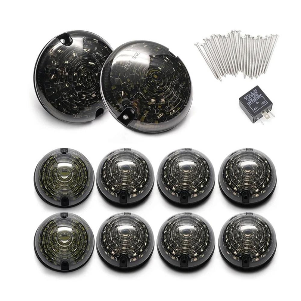 Complete LED Light Upgrade Kit Smoked Lens Fit For Land Rover Defender 1990-2016