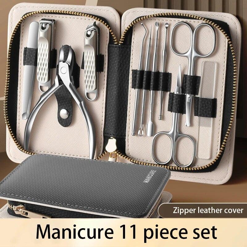 Высококачественные плоскогубцы из нержавеющей стали с орлиным носом, маникюрный инструмент, полный набор триммеров для ногтей и ног, набор кусачек для ногтей