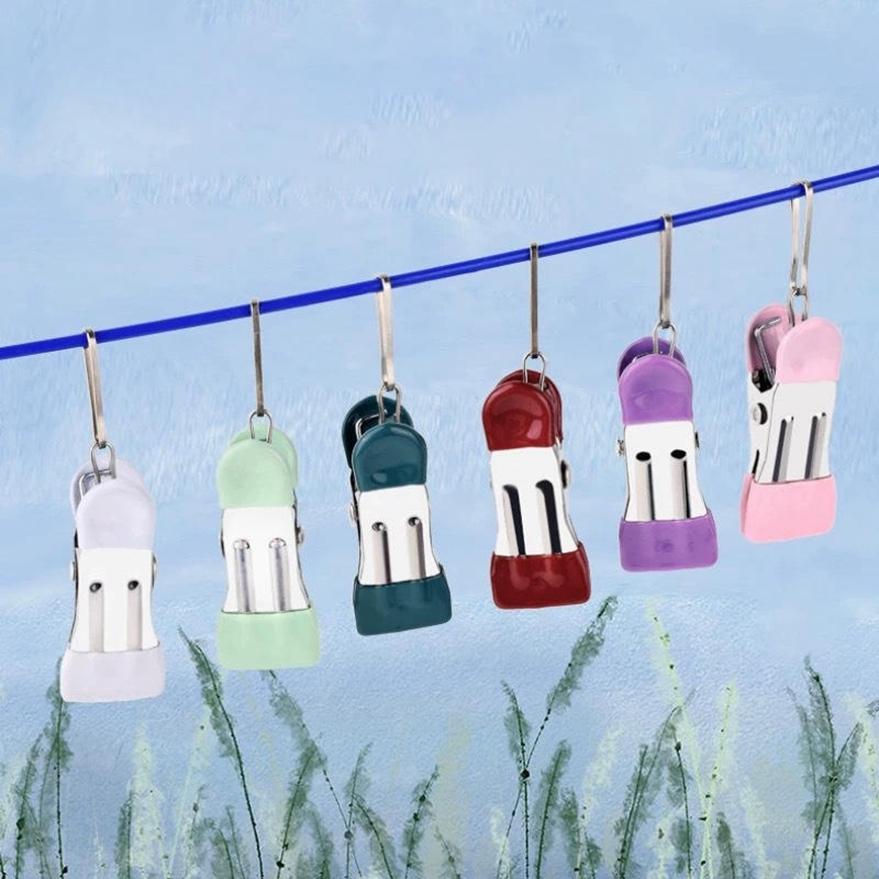 10 шт./компл. прочные многофункциональные мини-прищепки с двумя головками, зажимы для сушки, креативные нескользящие зажимы для маленьких пакетов с едой