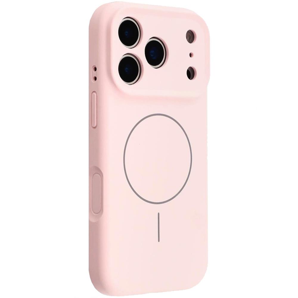 Silicone case for iPhone 17 Pro Max - MagSafe compatible, anti-shock, pink