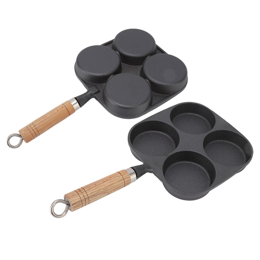 Cast Iron Cast Iron Skillet Black Omelet Pan Heat Resistant Egg Frying Pan Breakfast Cooking