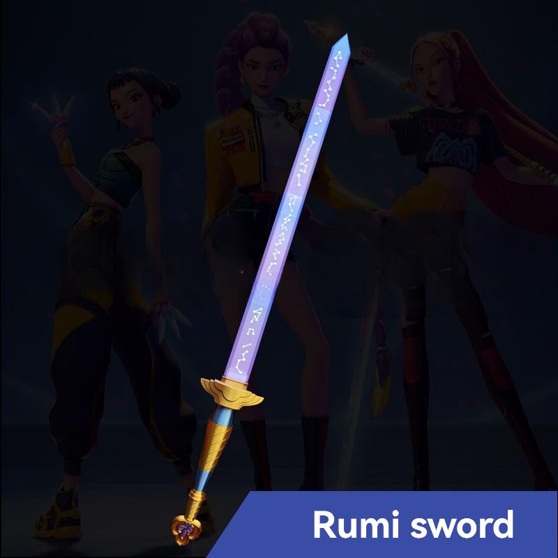 Охотник на демонов из KPop Руми Косплей Длинный меч Реквизит Взрослый Фантазия Маскарад Меч Реквизит Хэллоуин Карнавал Аксессуары для костюма