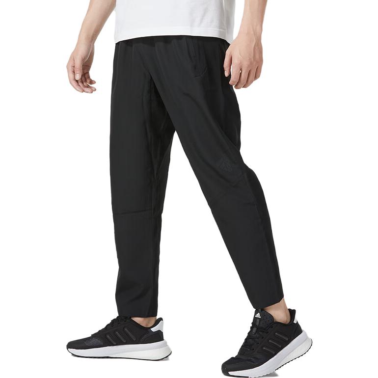 adidas Сплошные спортивные дышащие повседневные брюки мужские черные HY0764
