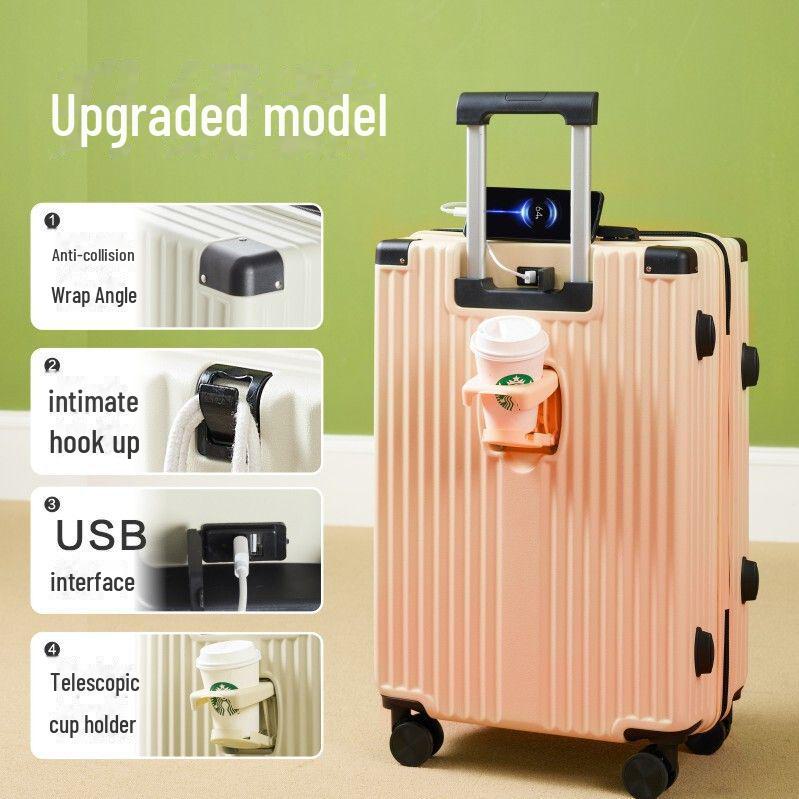 Многофункциональный чемодан Yongsheng 20" с USB и подстаканником