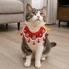 Decorative New Year Pet Collar Lace-up Style Pet Saliva Towel Pet Wedding Items  Take Photos